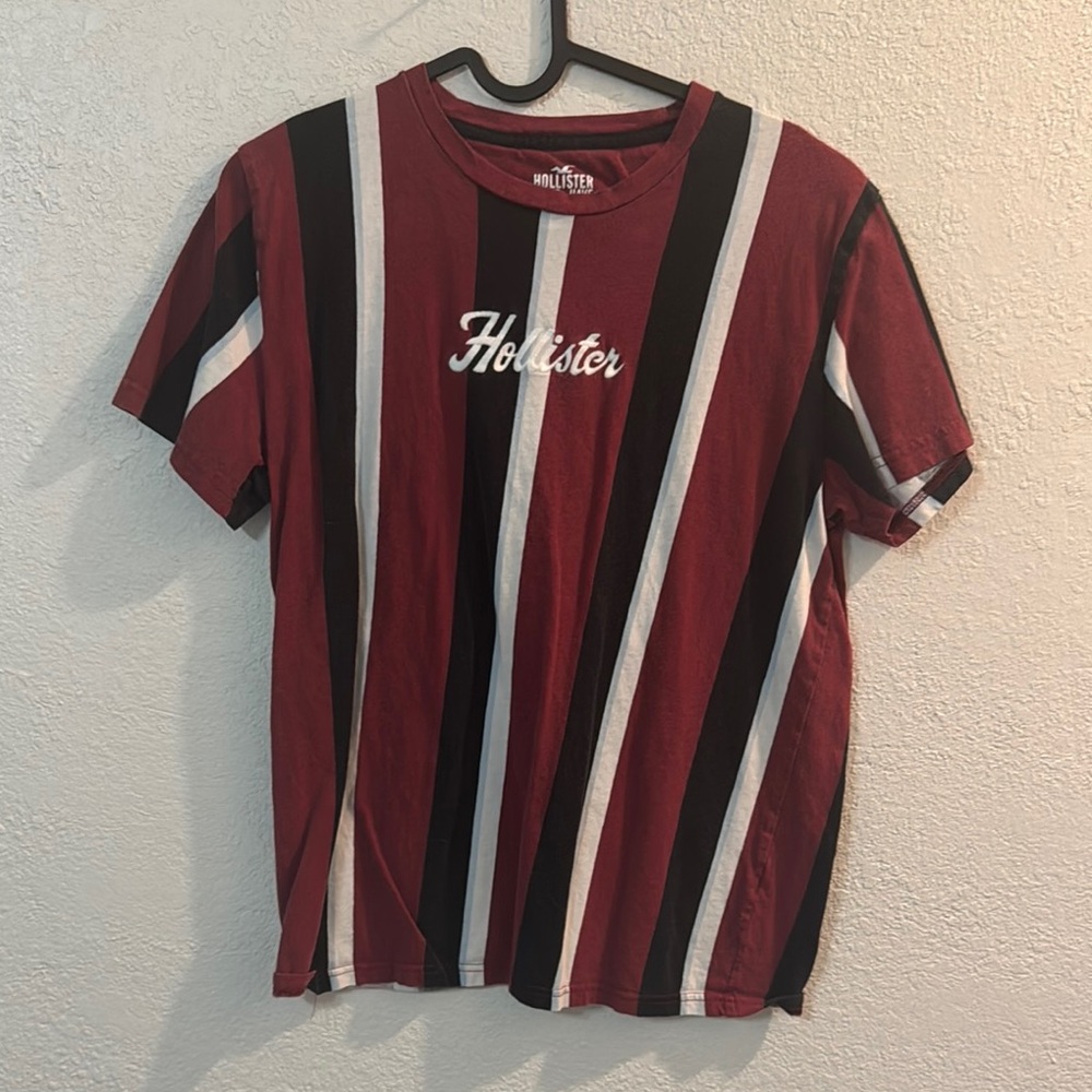 Hollister  Striped Tee in Red and Black